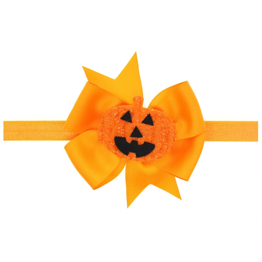 Halloween Pumpkin Headbands Bow Hair Bands Accessories for Baby Girls