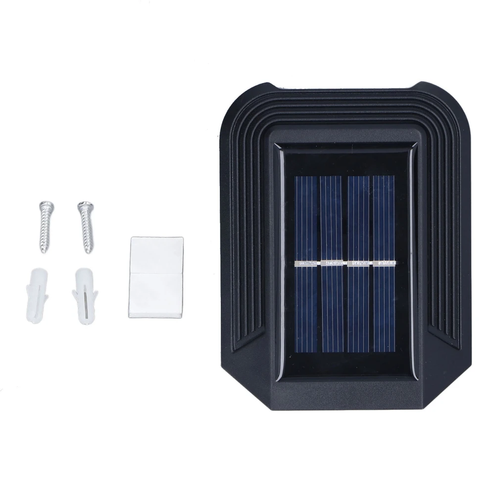 Outdoor Solar Wall Lights Outside Exterior Light Fixture 6LED IP65 Protection for Outdoor Decoration Garden CourtyardWhite Light