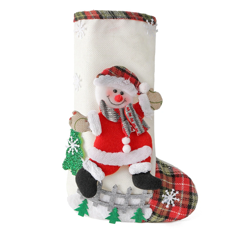 Fireplace Christmas Stockings with 3D Santa, Snowman, Reindeer, Bear