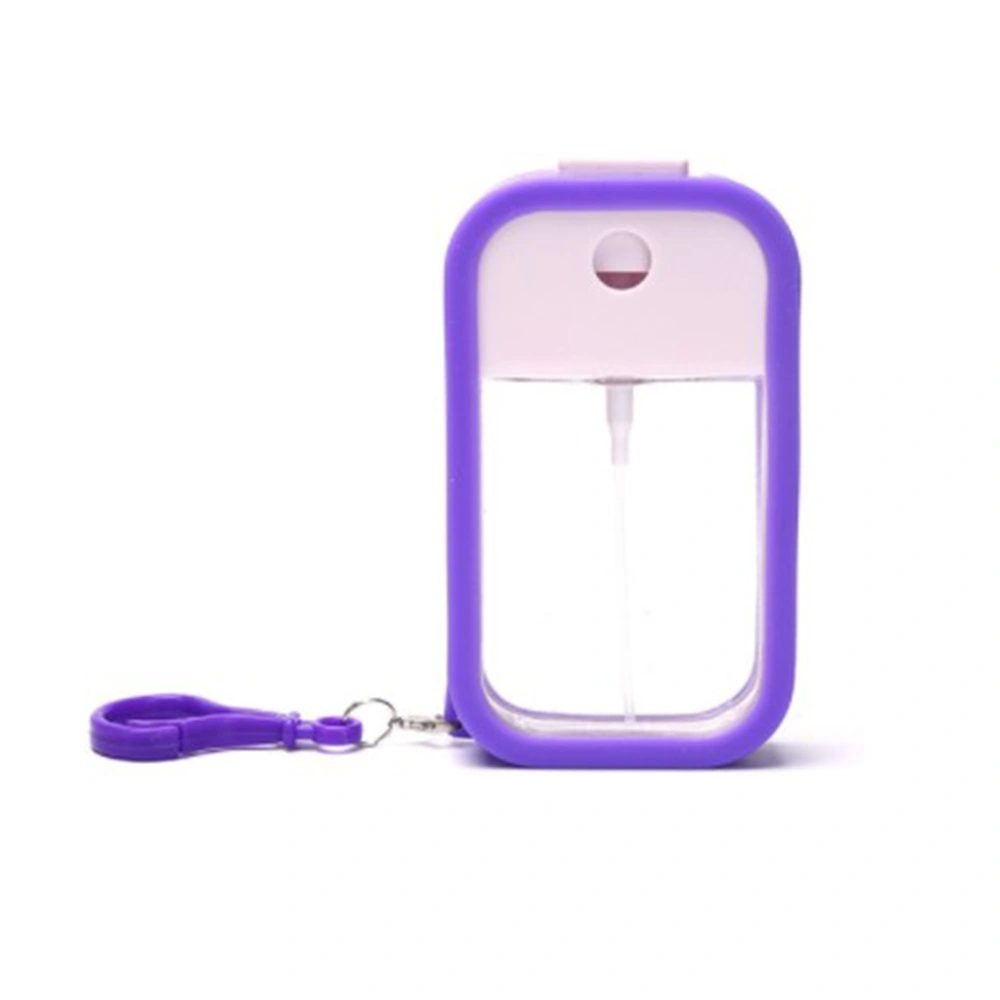 Refillable Perfume Spray Bottle Protect Sleeve Leakproof Travel Cosmetic Holder Sleeve Liquid Soap Container Silicone Sleeve Violet clair