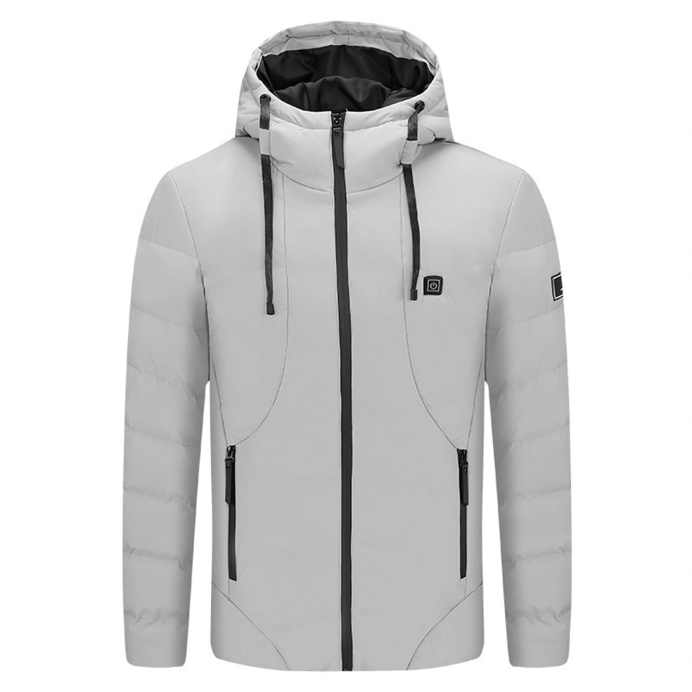 Women Electric Heated Jacket, Windproof Long Sleeve Zip Up Hooded Coat