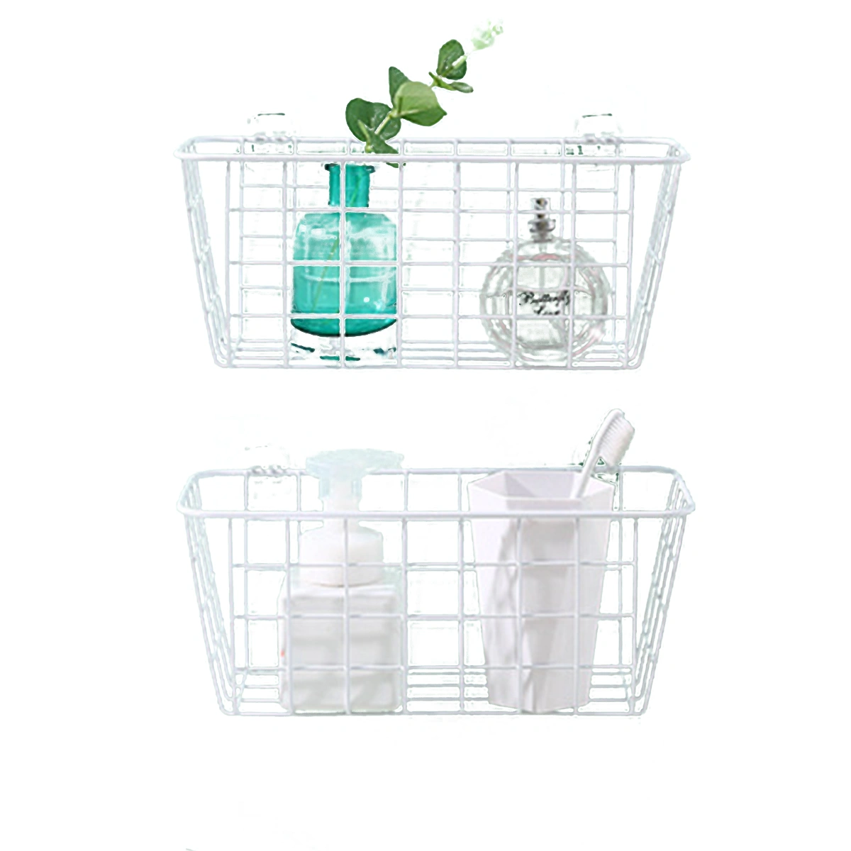Rectangular Hollow Storage Basket Bathroom Kitchen Accessories