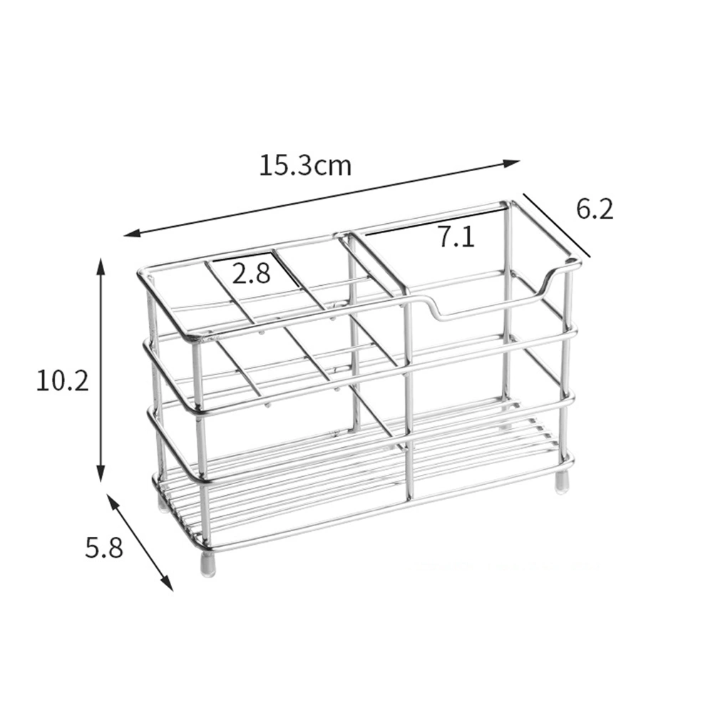 Bathroom Toothbrush Organizer Rack, Large Capacity 4/6 Rooms Shelf