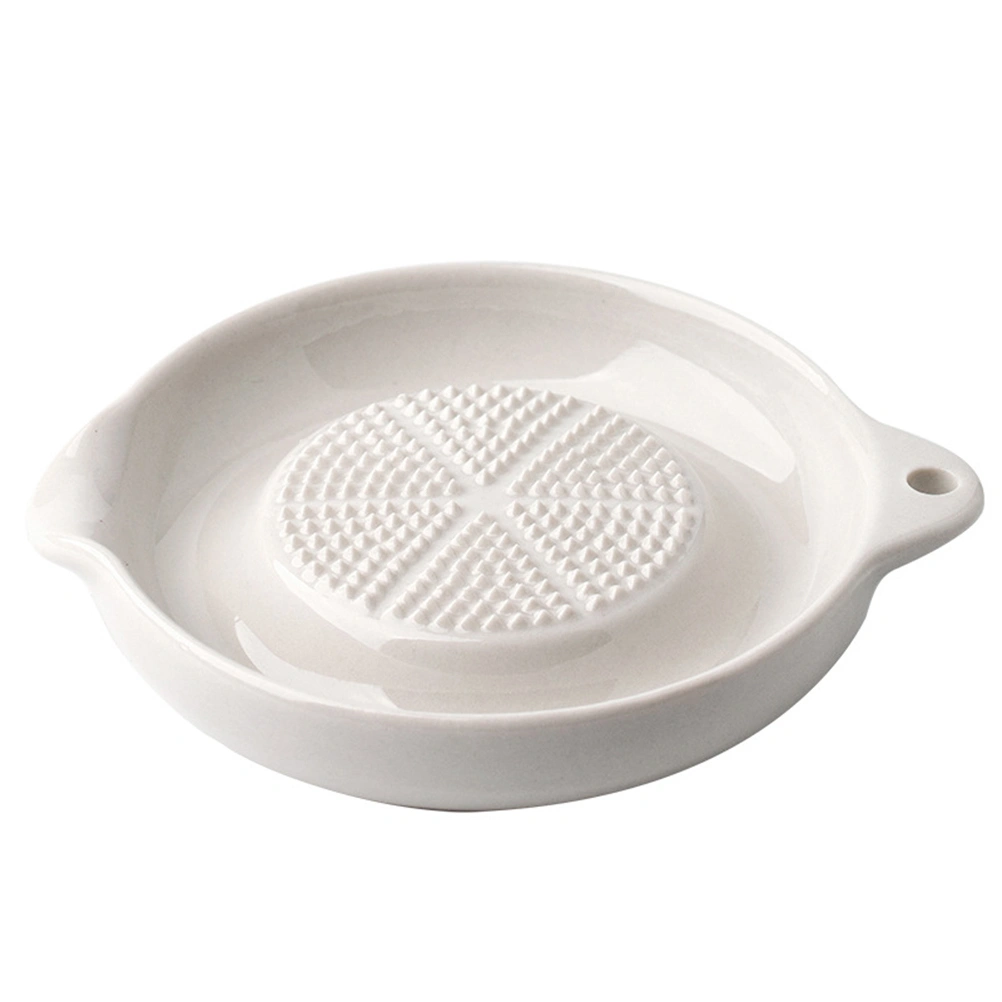 Porcelain Grater Plate for Garlic Onion Cheese Multipurpose Ceramic Ginger Grater Feeding Tool