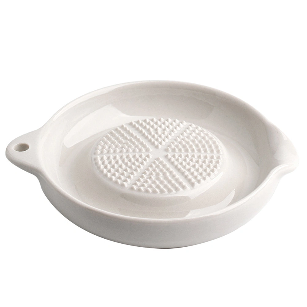 Porcelain Grater Plate for Garlic Onion Cheese Multipurpose Ceramic Ginger Grater Feeding Tool