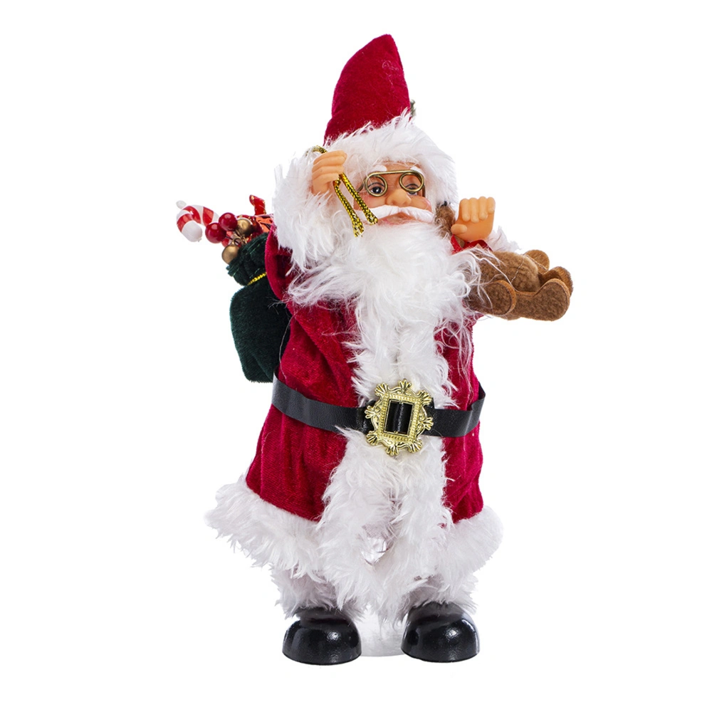 Realistic Santa Claus Figure Standing Traditional Figure Ornament Doll