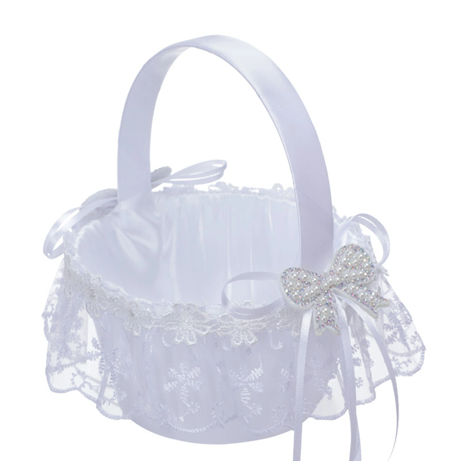 Flower Girl Baskets, Western Bowknot Wedding Baskets for Celebrations