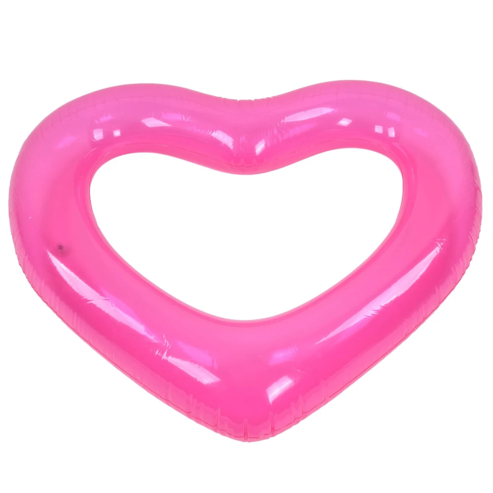 Heart Pool Float PVC Material Skin Friendly Lightweight Pink Romantic Style Floating Tubes for Summer