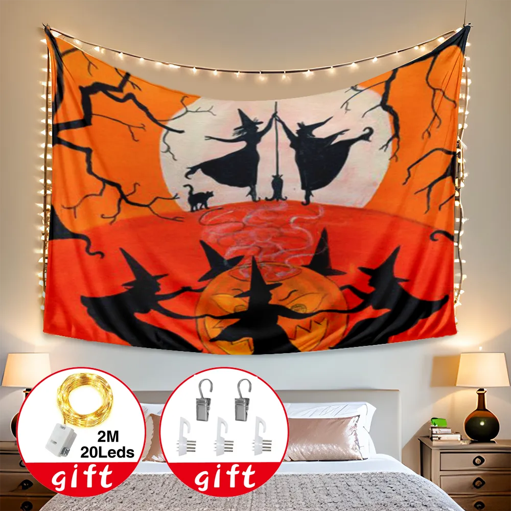 Halloween Tapestry, Bat Tomb Wall Tapestry, for Bedroom Room Dorm Party Decor,#342