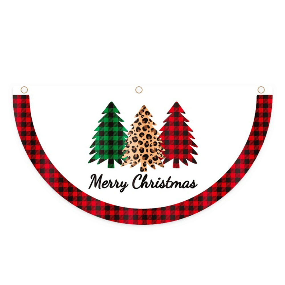 Christmas Half Fan Flag Outdoor Bunting Flags Christmas Banner