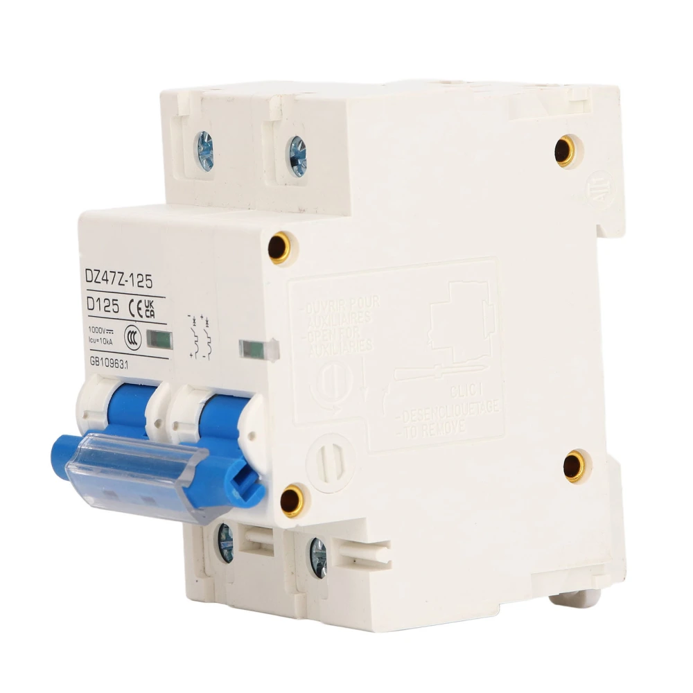 DC Circuit Breaker Short Circuit Protection Rail Installation PV Circuit Breaker 2P 1000V 125A Blue Switch