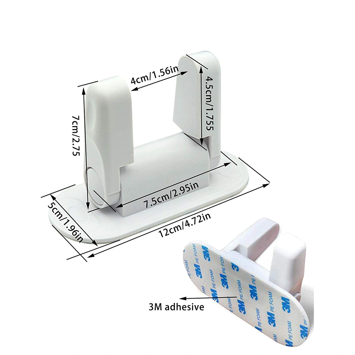 Door Lever Lock, Adhesive Kid Safety Door Handle Lever Lock for Home