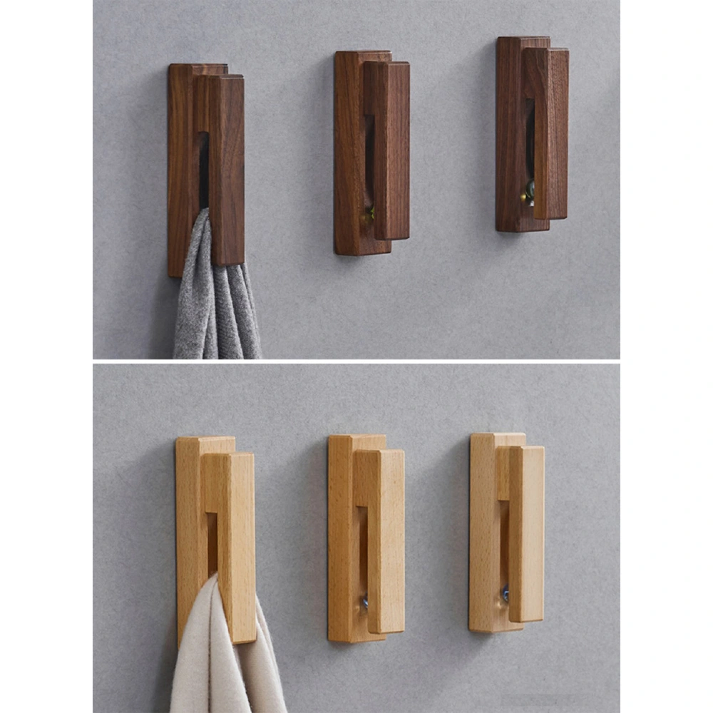 Towel Holder, Household Wall Mounted Wooden Hooks Wall Hanger