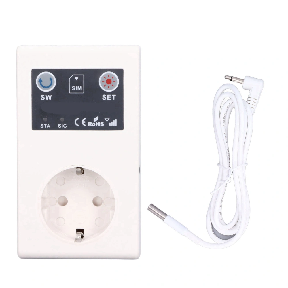 Smart Socket Remote Control Switch Monitor with Temperature Sensor EU Plug 100‑250V