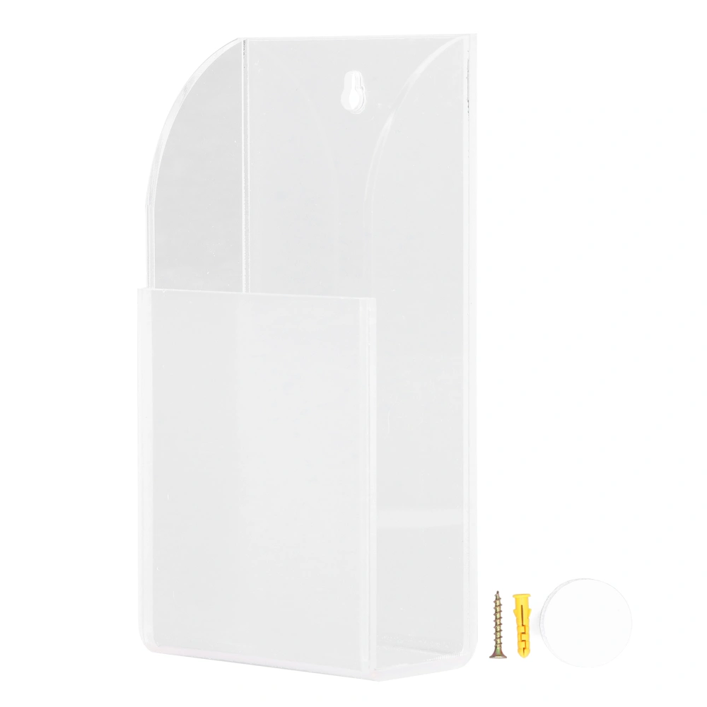 Acrylic Remote Control Holder Simple Wall Mount Media Organizer Transparent Cosmetics Stand1 Cell