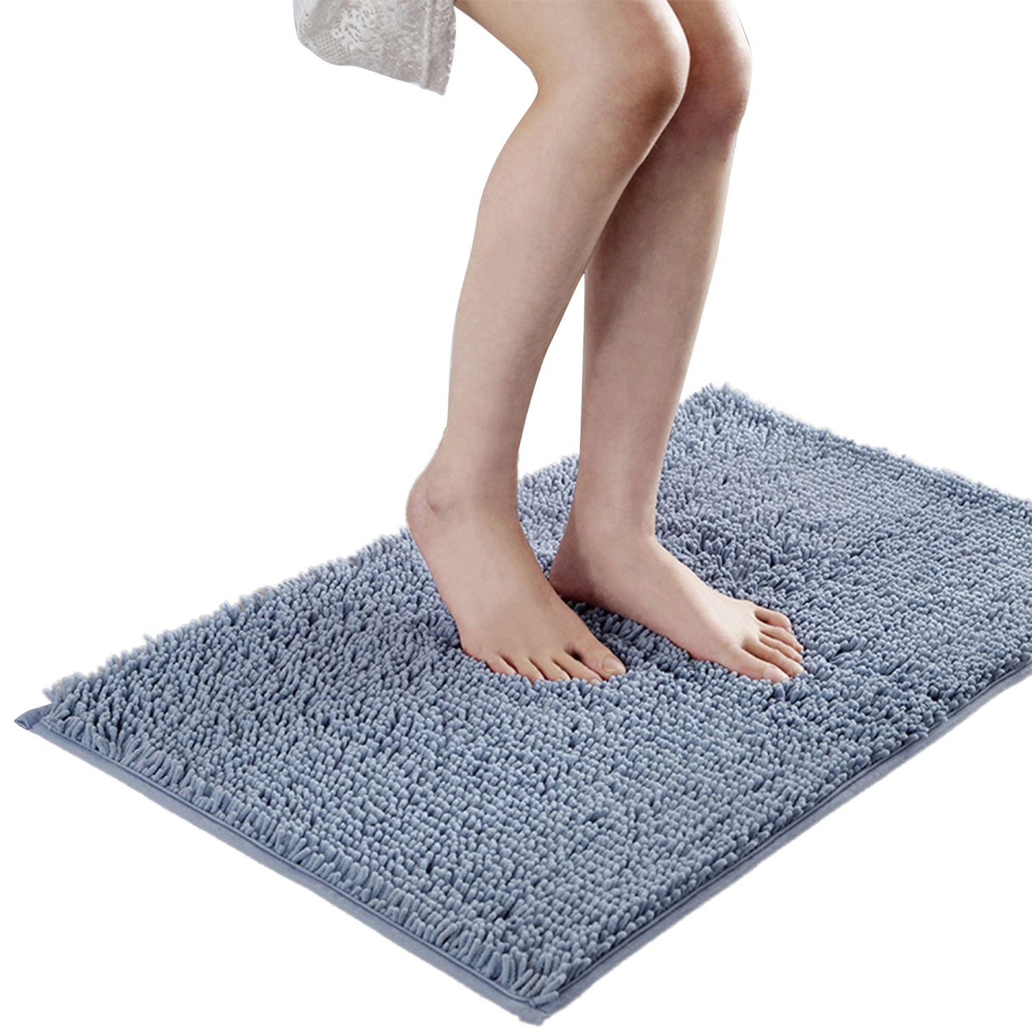 Bathroom Rug Extra Soft Shaggy Chenille Bath Mat Ultra Absorbent Plush Carpet