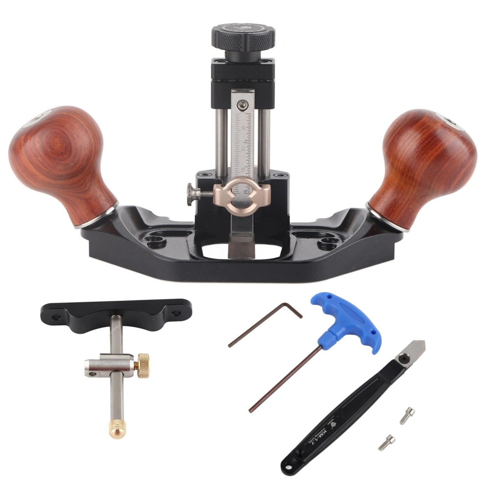 Router Plane Adjustable Precise Trimming Aluminum Alloy Wood Handle Woodworking Hand Planer