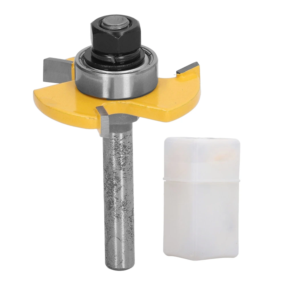 Tongue and Groove Router Bit Set T Shape Wood Milling Cutter 1/4 Inch Shank Router Bit 3 Teeth Woodworking Tool