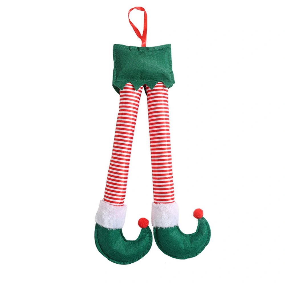 Christmas Hanging Pendant, Red/Stripe Elf Leg Automobile Decoration