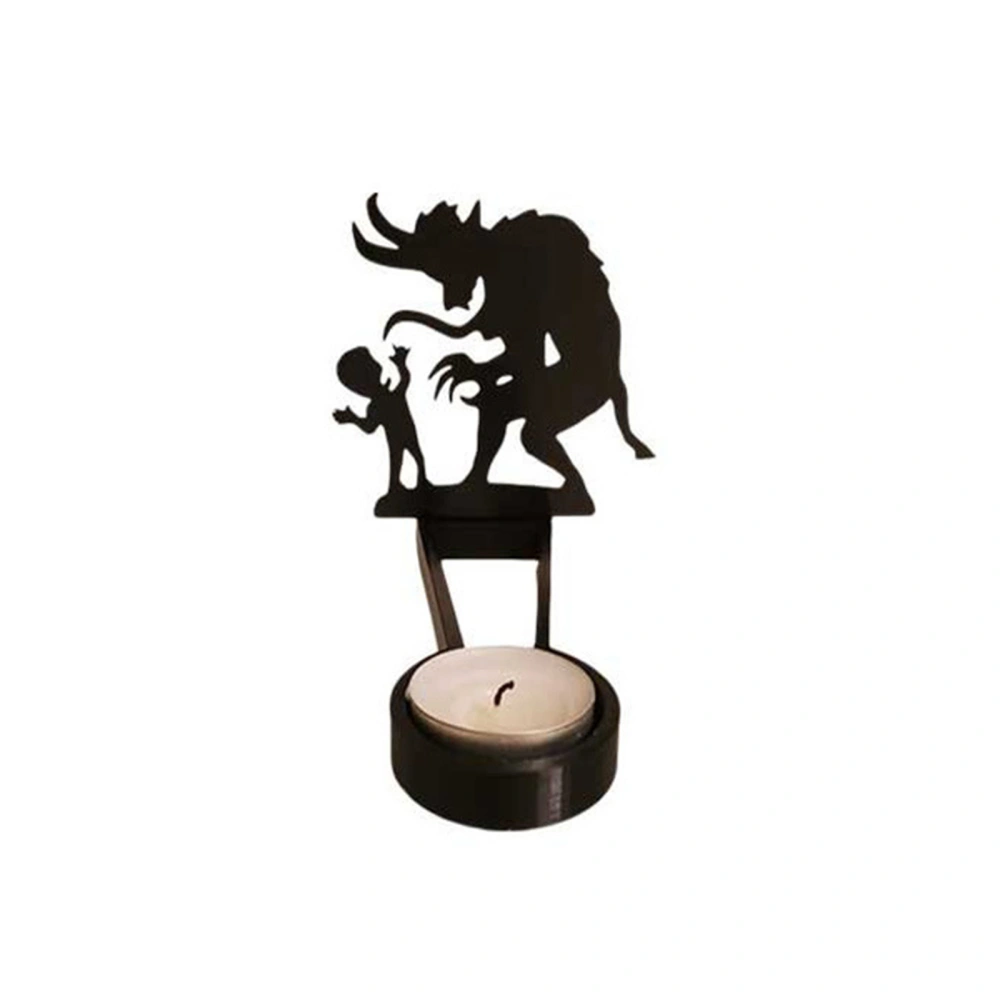 Halloween Metal Candle Holders Black Decorative Silhouette Candlestick