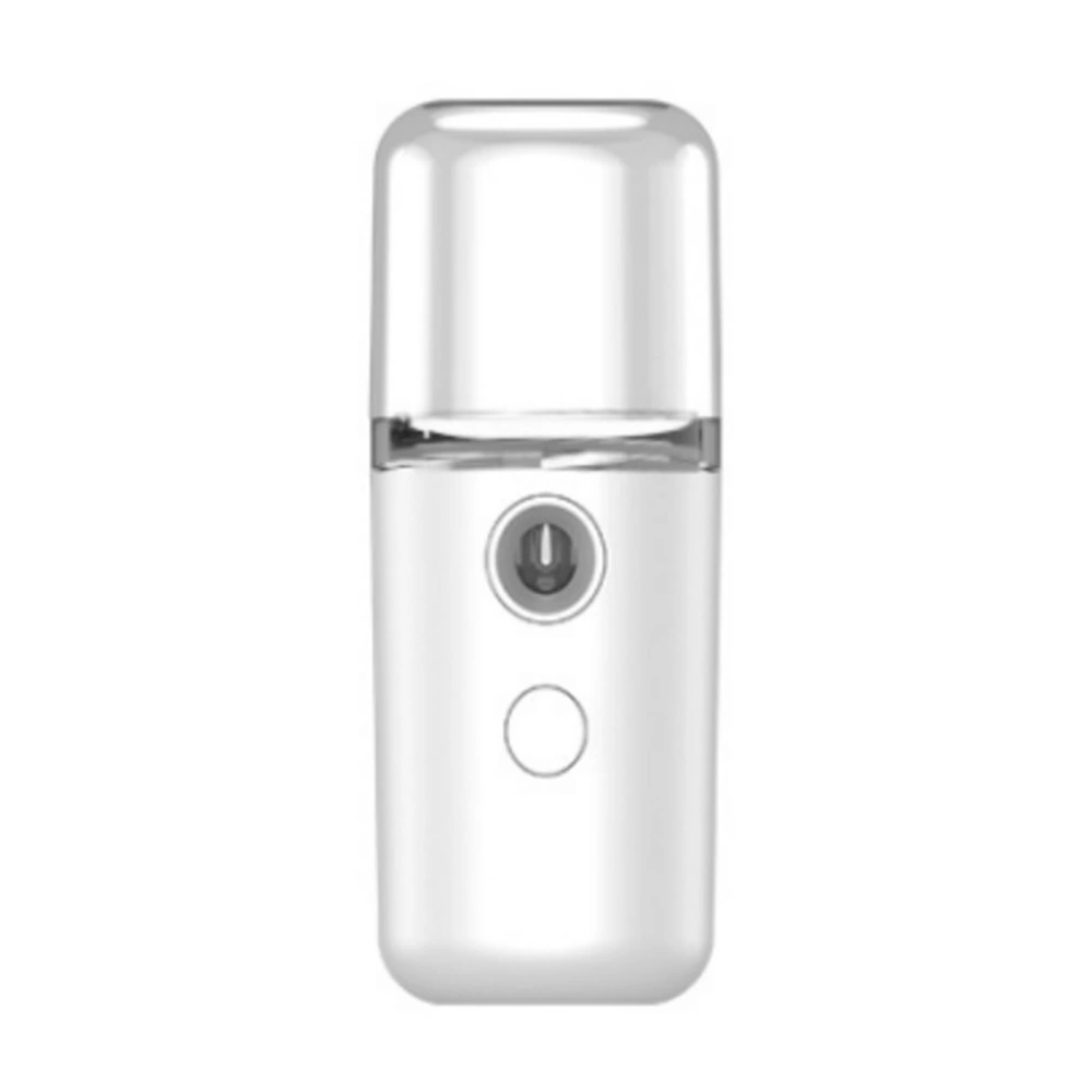 Nano Facial Mist Sprayer ABS Housing Pocket Size USB Charging Water Face Humidifier for Hydration White