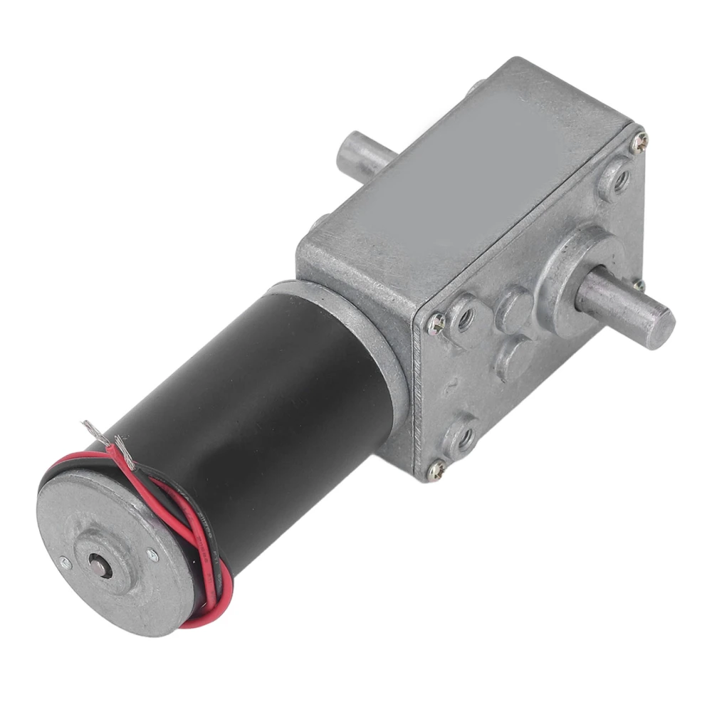 DC Gear Motor Micro High Torsion Speed Reduction Turbine 12V Dual Shaft Self Locking Reversible Worm Gearbox Motor 250RPM