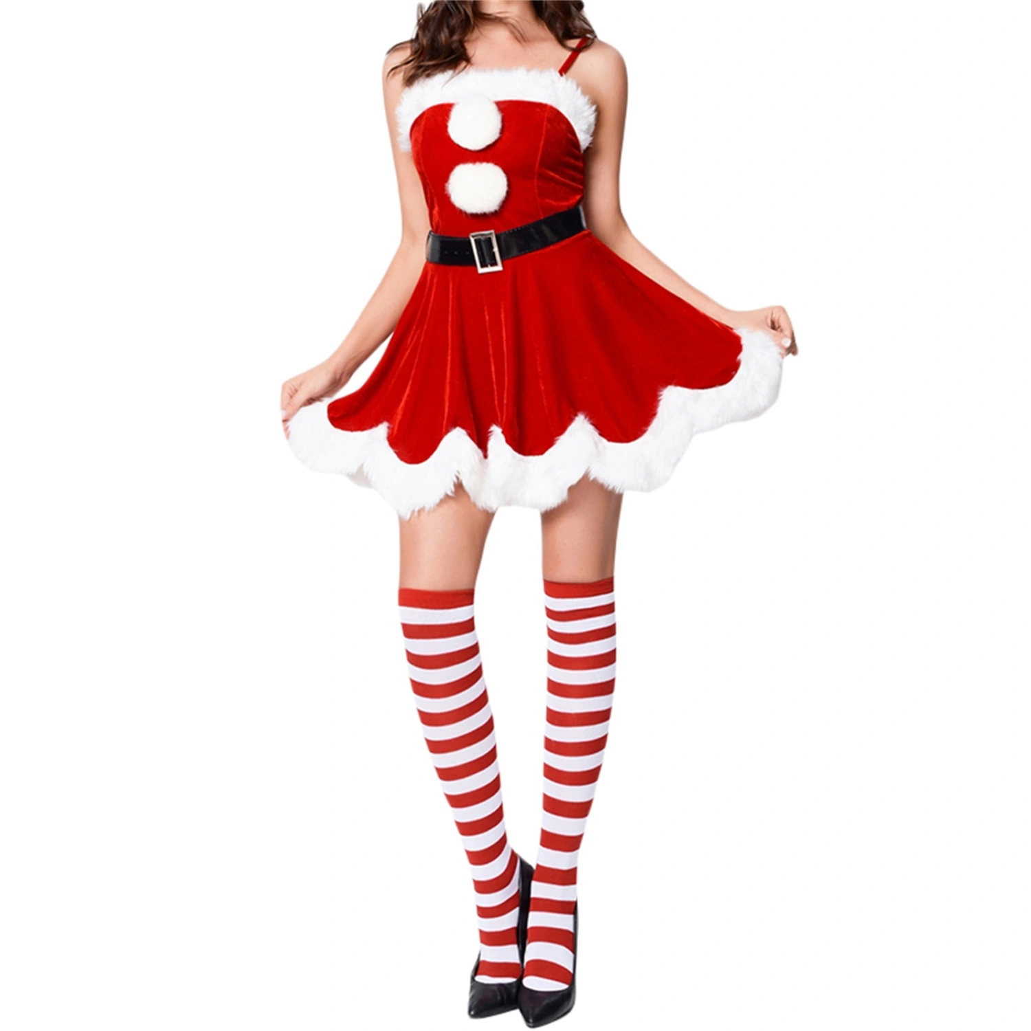 Santa Claus Costume Women's Santa Suit Christmas Fancy Dress Costume