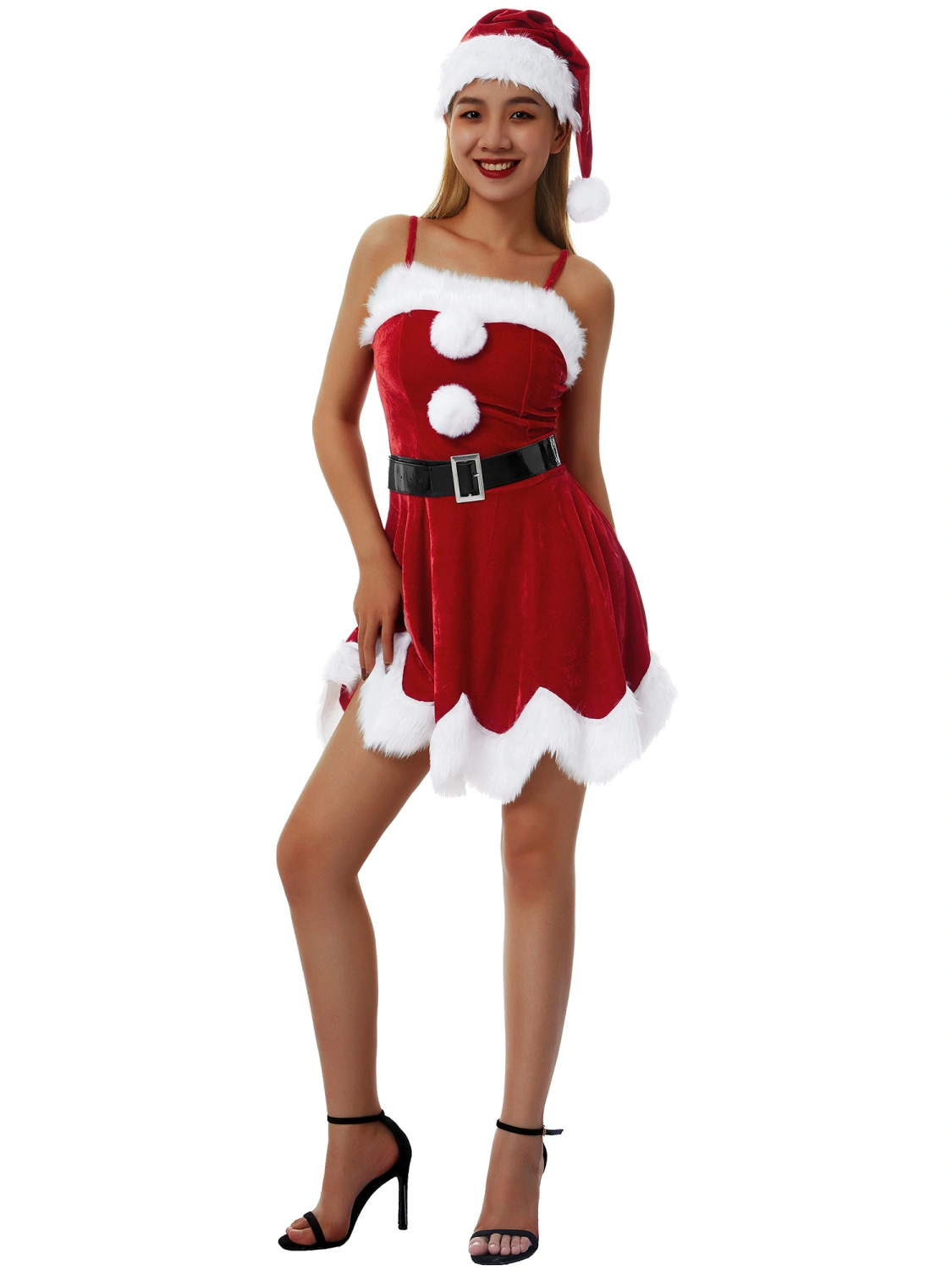 Santa Claus Costume Women's Santa Suit Christmas Fancy Dress Costume