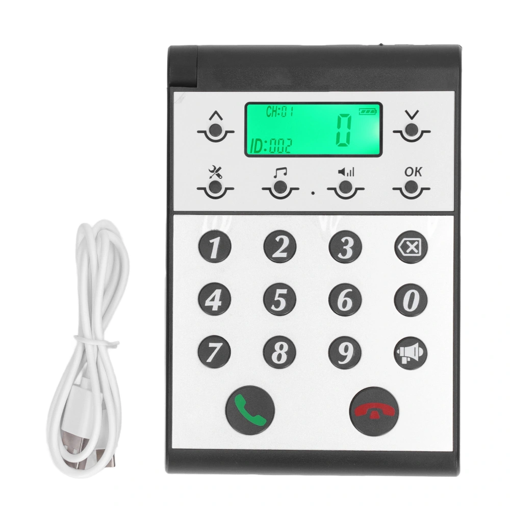 Wireless Intercom Phone 1000m Distance Clear Call Intelligent Networking Hands Free Intercom System Host Black