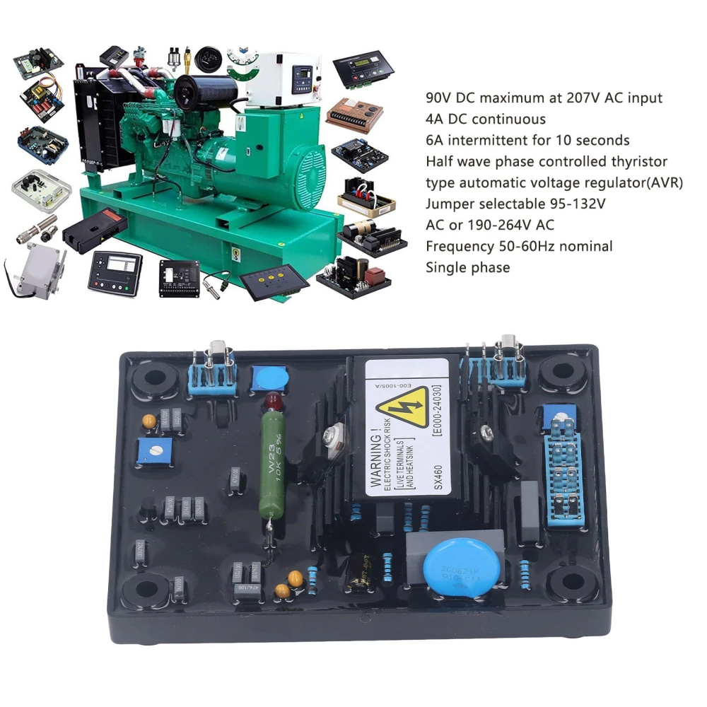 Automatic Voltage Regulator AVR 95‑132V 190‑264V AC Input 1 Phase for 8KW Brushless Motor