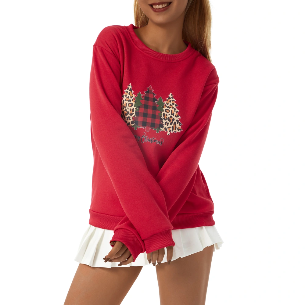 Unisex Christmas Printed Sweatshirt, Long Sleeve Round Neck Pullover