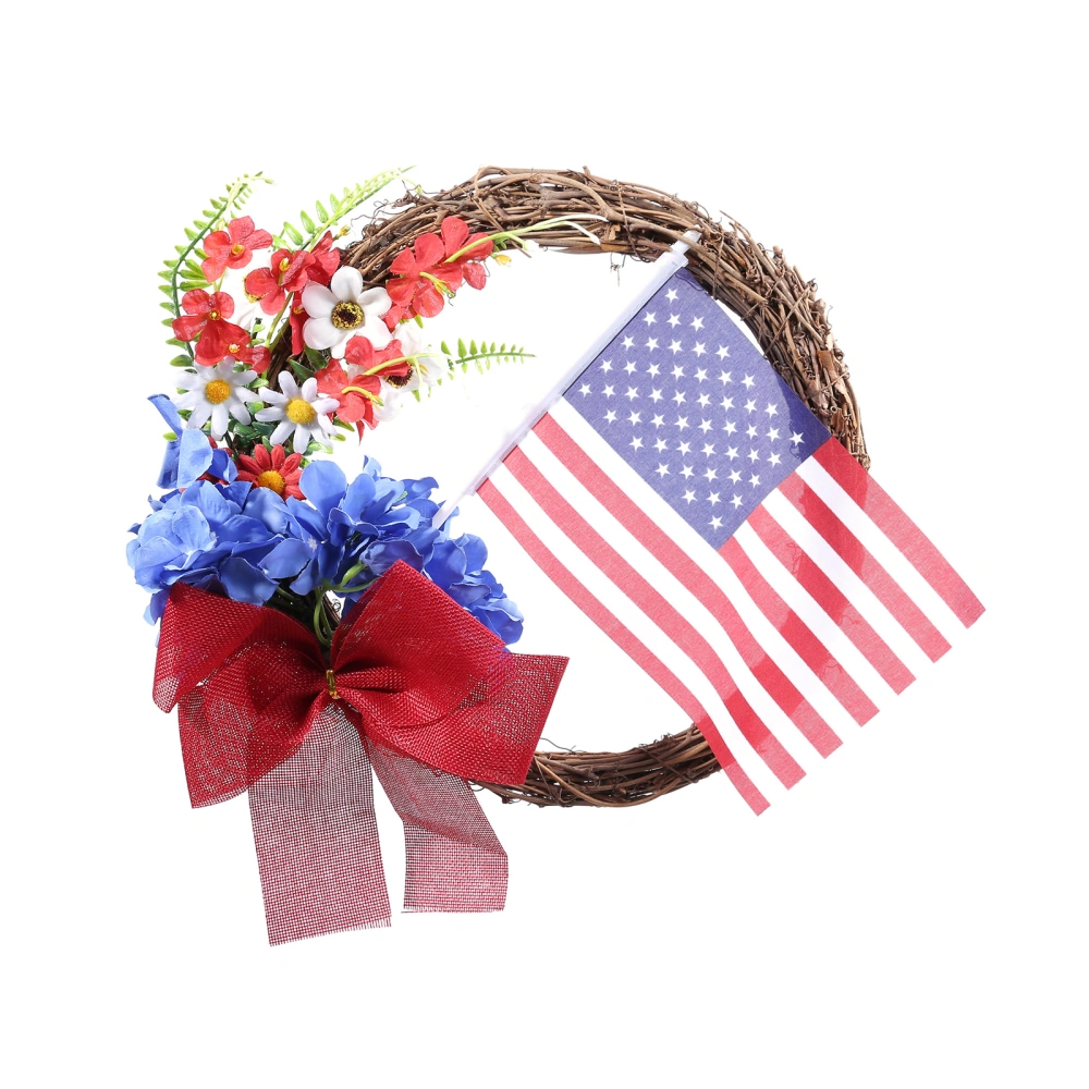 Independence Day Wreath, Rattan Independence Day Hanging Garland