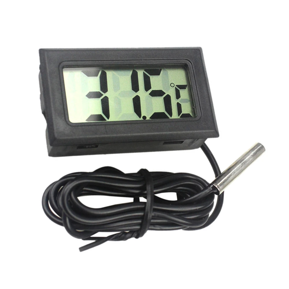 Digital Display Thermometer Black ABS Accurate Anti Impact Electronic Water Temperature Meter