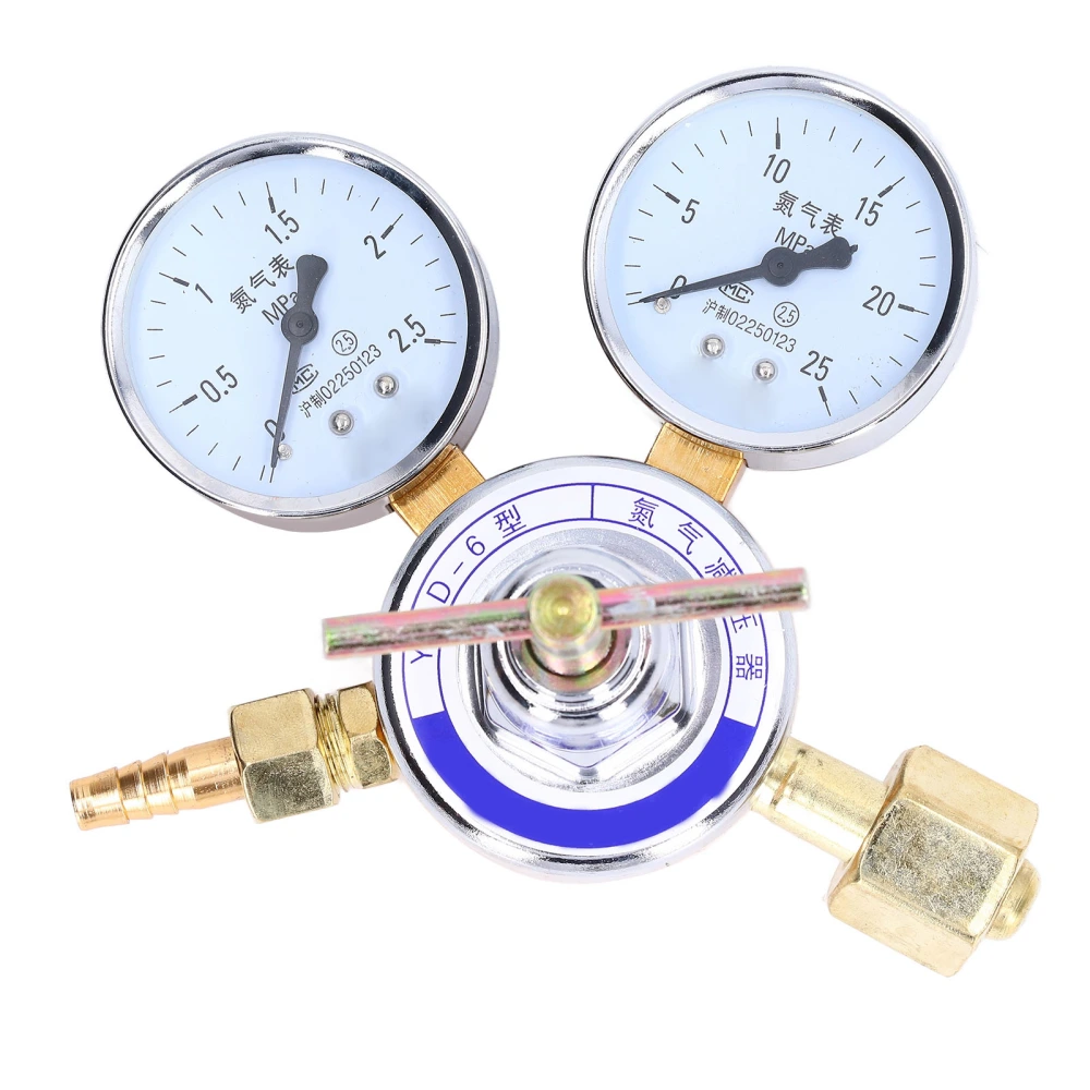 Nitrogen Regulator Gauge Kit Pressure Reducing Valve Brass Inlet Outlet Meter Reducer