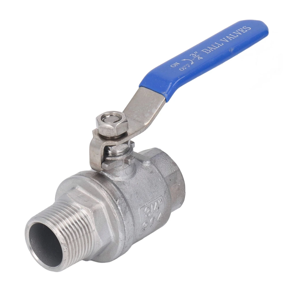 Ball Valve Female Male Thread 3/4in Stainless Steel Good Sealing NPT Ball Valve for Water Oil Gas