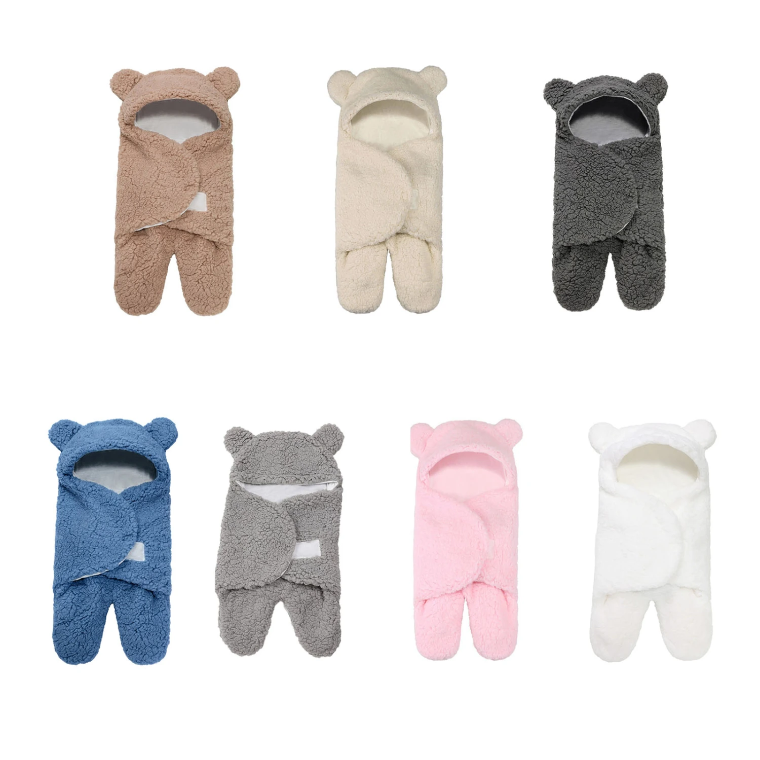 Baby Swaddling Sleeping Bag Adjustable Fasteners Hooded Wear
