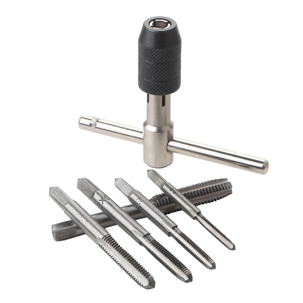 6Pcs T Type Tap Wrench Set T Handle HSS Hand Tool for Auto Mechanical Maintenance M3‑8