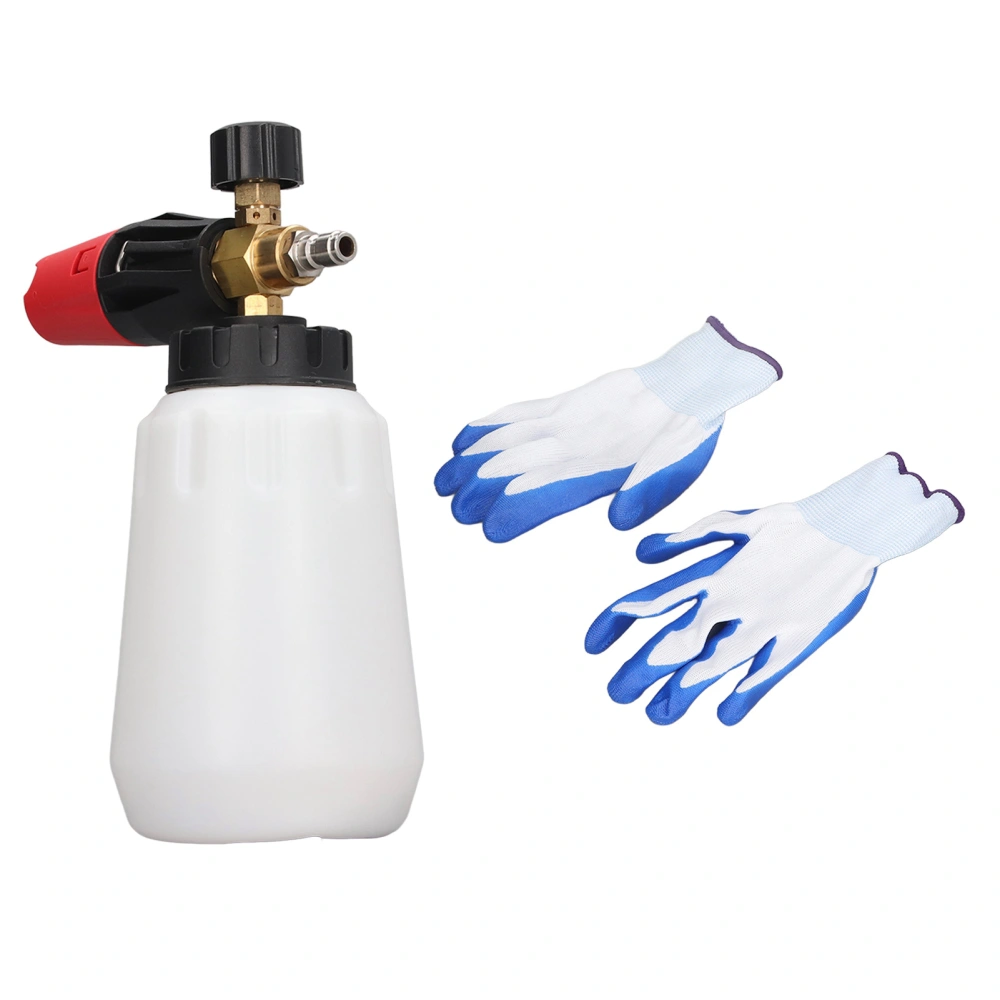 Pressure Washer Foam Cannon Wide Neck Adjustable Nozzle Foam Gun for Car Washing 1/4in Quick Plug Type