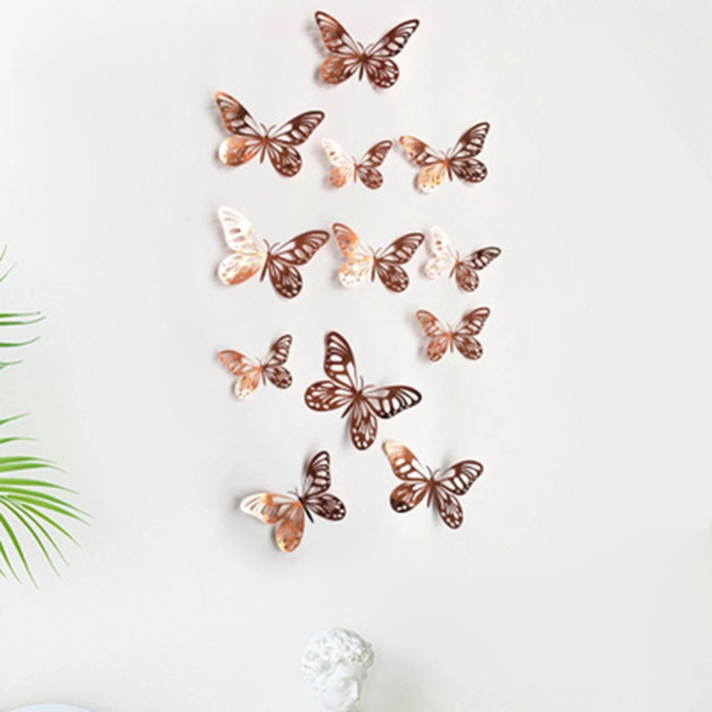 Wallpaper 3D Butterfly Hollow Design Simple Removable Waterproof Wall Sticker