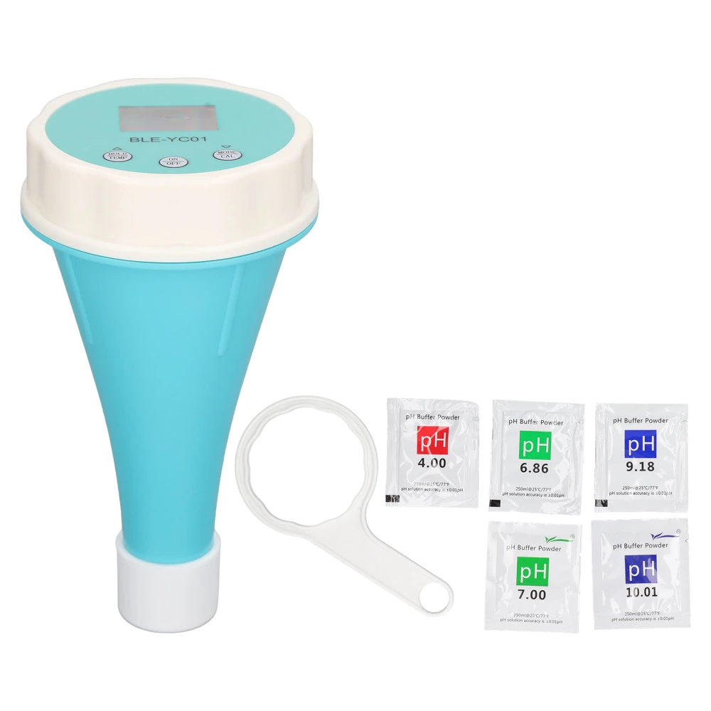 Bluetooth Pool Monitor PH CL EC TDS ORP Temperature 6 in 1 Smart Pool Water Quality Tester