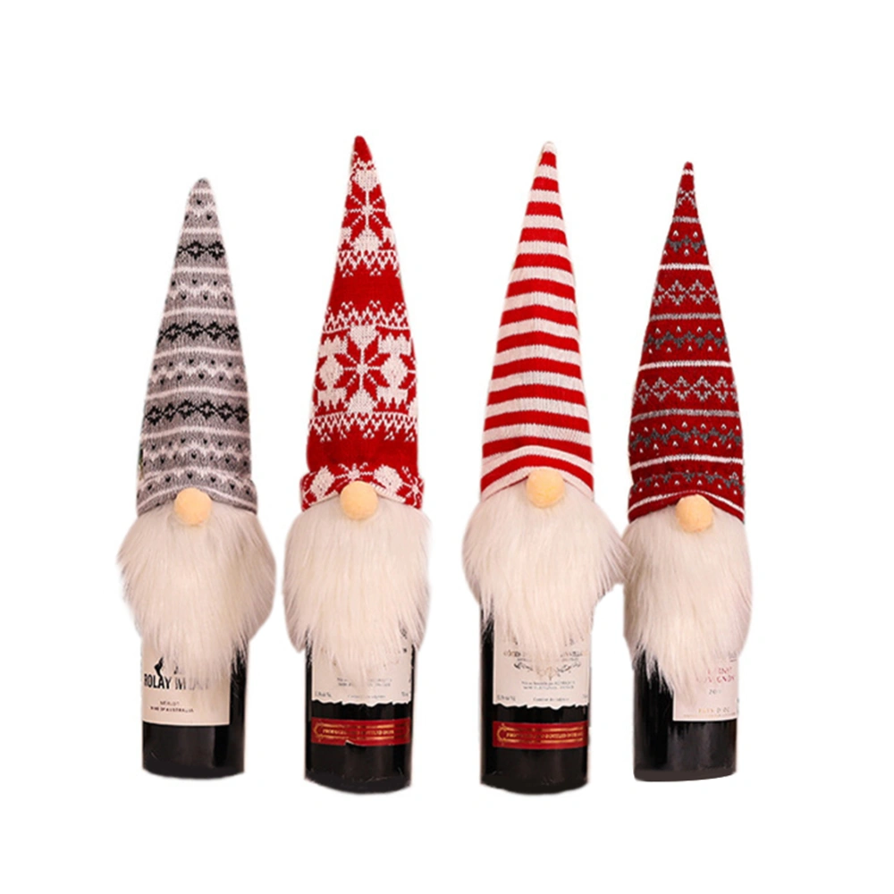 Christmas Wine Bottle Cover, Cute Faceless Doll Wine Bottle Cover