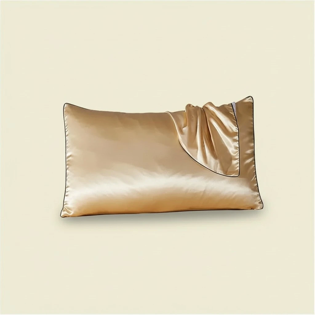 Household Satin Silk Pillow Case Solid Color Soft Rectangle Pillowcases