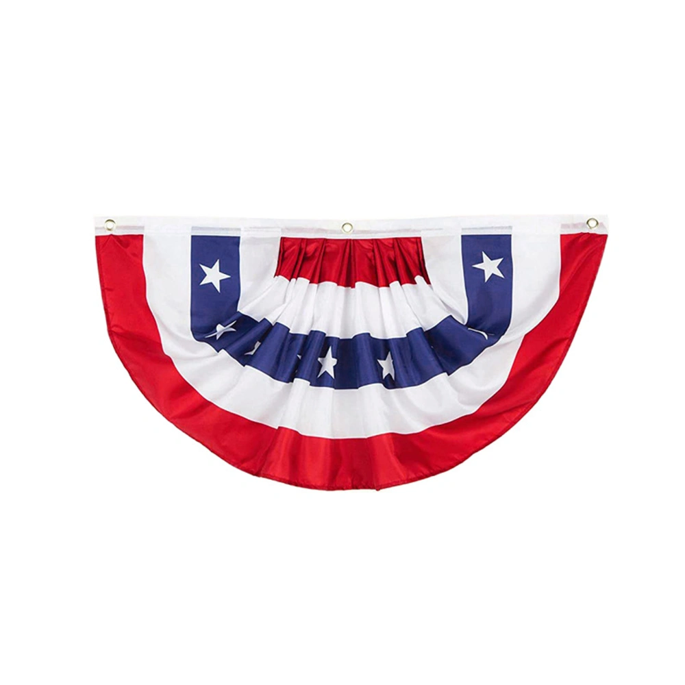 4th of July Pleated Fan Flags Bunting Flag Stars and Stripes Flag