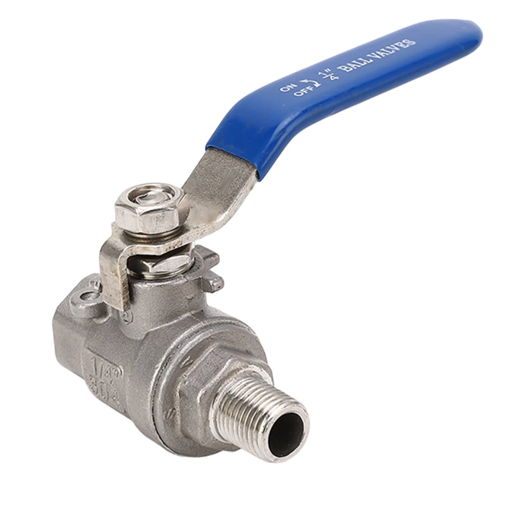 NPT Ball Valve Female Male 1/4in Thread Good Sealing Stainless Steel Ball Valve for Water Oil Gas