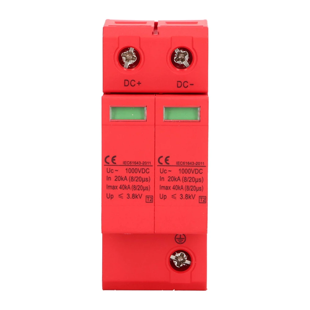 Surge Protective Device 40KV Quick Response High Safety Photovoltaic DC Surge Protector 1000VDC 2P