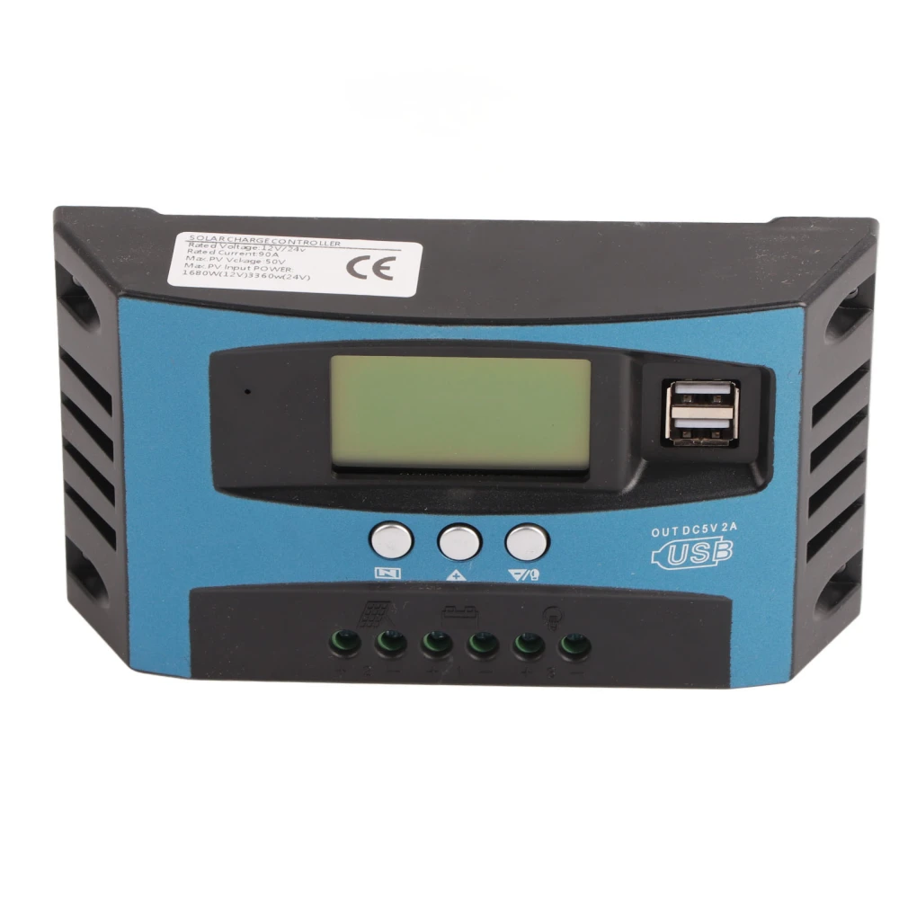 Solar Charge Controller MPPT Tracking Charging Real Time Digital Display Solar PV Charge Controller 12V 24V 90A