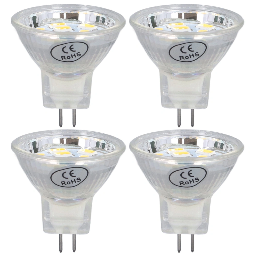 4Pcs MR11 LED Bulb 3W 300lm Bulb with 9 Beads Double Pin Base for Spotlight Landscape LampWarm White Light