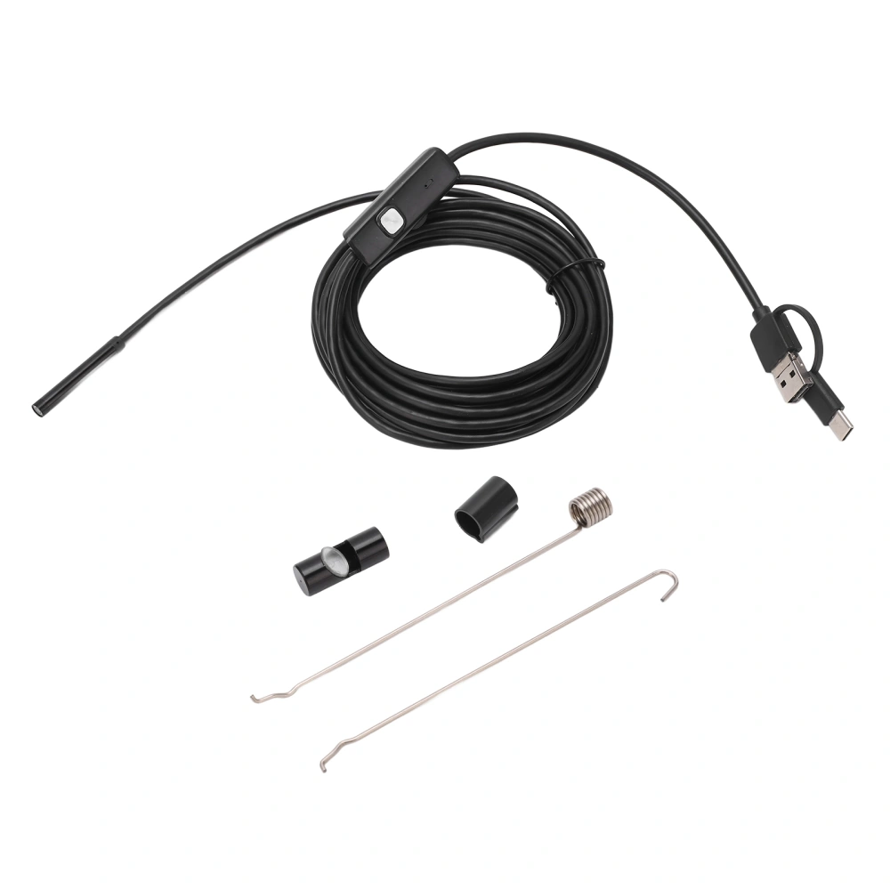 Endoscope 5.5mm 3 in 1 USB Borescope Camera IP67 Waterproof for Inspection Maintenance 2m / 6.56ft