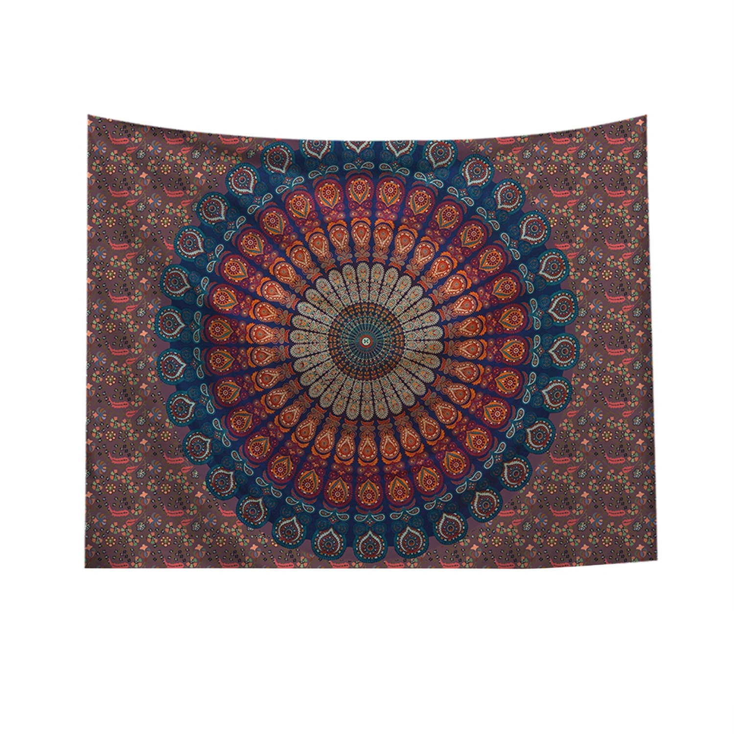 Wall Tapestry, Floral Print Rectangle Background Cloth Wall Hanging Carpet