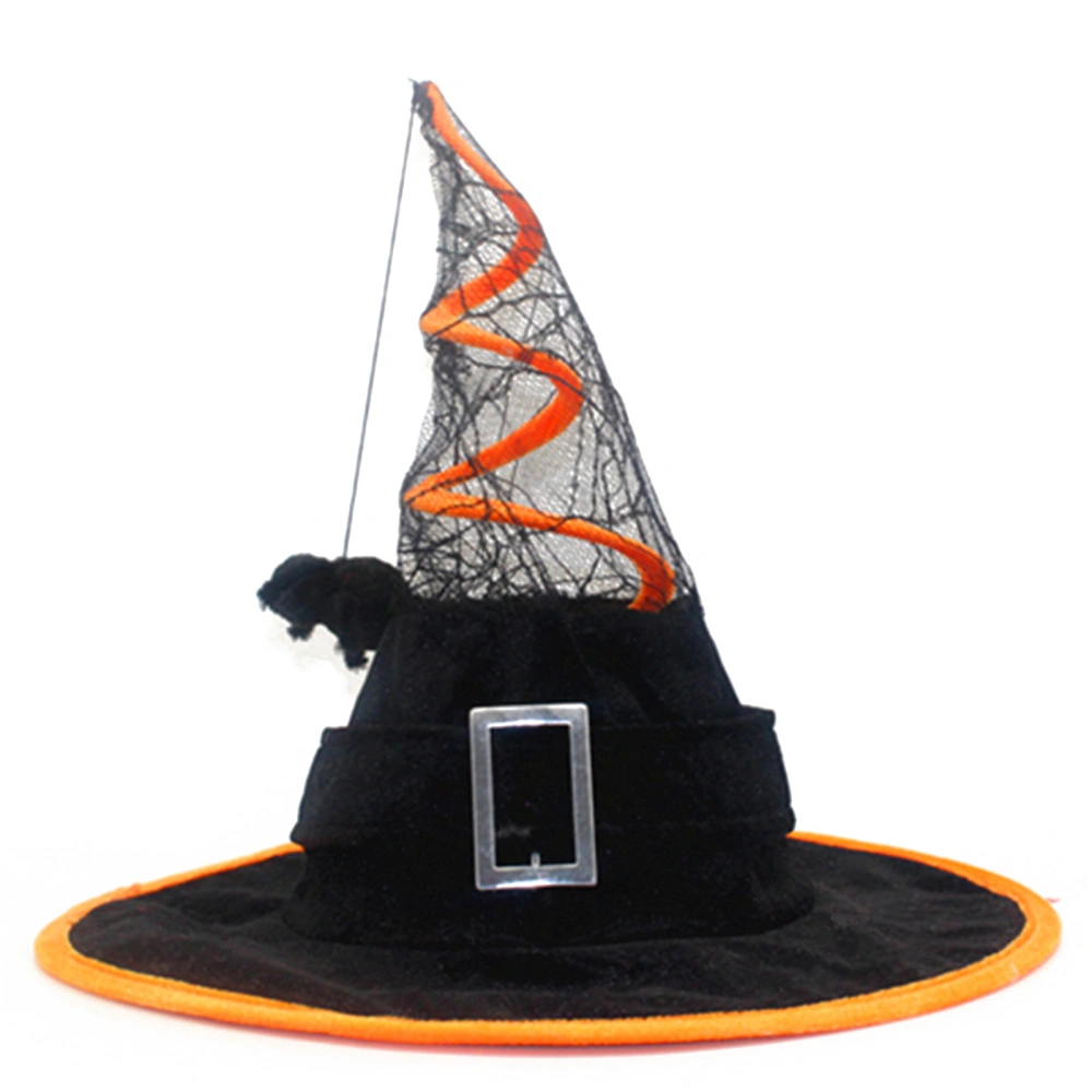 Halloween Witch Hats, Wicked Wizard Hat with Hanging Spider Accessory